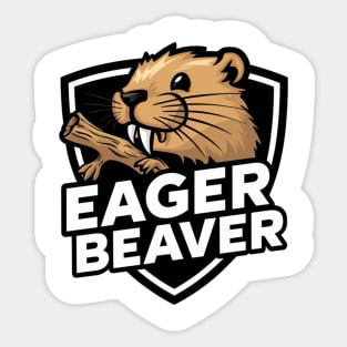 Eager Beaver Face Sticker